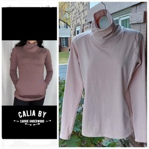 Like New CALIA by Carrie Underwood Long Sleeve Top Criss Cross Mock Neck